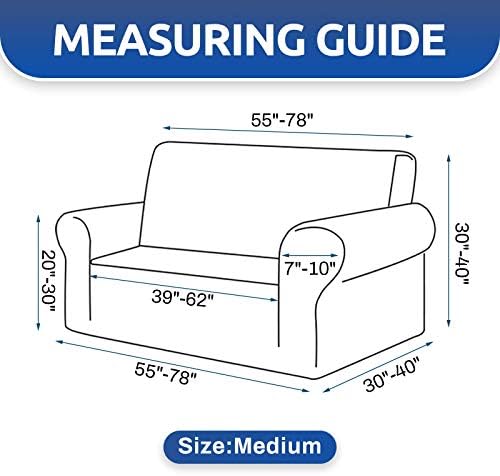 KEKUOU Stretch Loveseat Sofa Cover Slipcover for 2 Cushion Couch 55-78