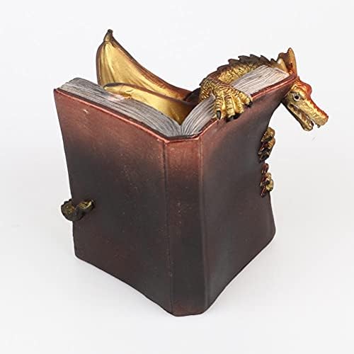 Hztyyier Dragon Bookend Set for Home Office Bookshelf Decoration