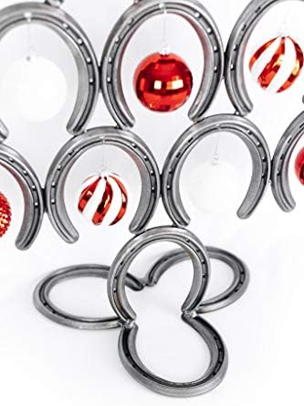 Rustic Christmas Table Decorations with Real Horseshoes