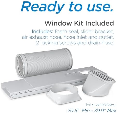 BLACKDECKER 14000 BTU Portable AC Unit with Fan and Dehumidifier White