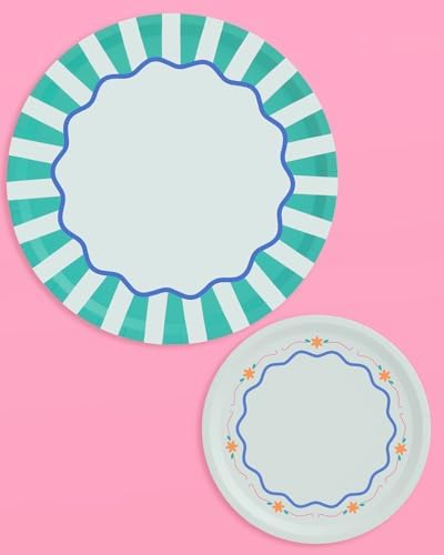 XO Fetti Italian Summer Paper Plates - 32 Pack 1