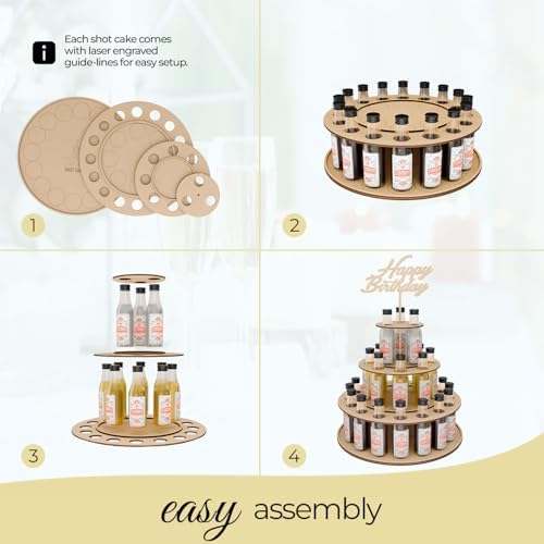 Shot Cake 3 Tier Party Centerpiece Display