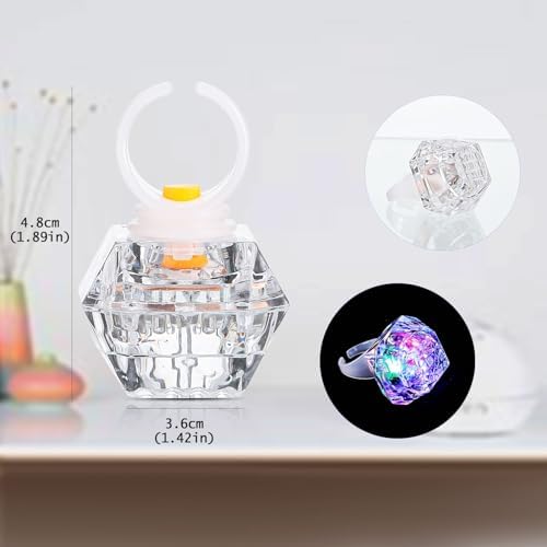Hicarer 8 Piece LED Light Up Diamond Ring Set