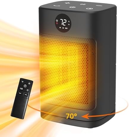 WEWARM 1500W Portable Space Heater with Remote and LED Display 1