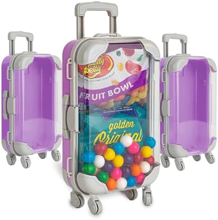 Hammont 3 Pack Mini Suitcase Storage Boxes - Purple
