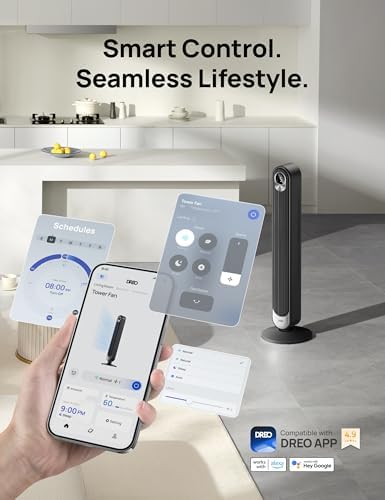 Dreo Smart Tower Fan with Alexa Google Voice Control