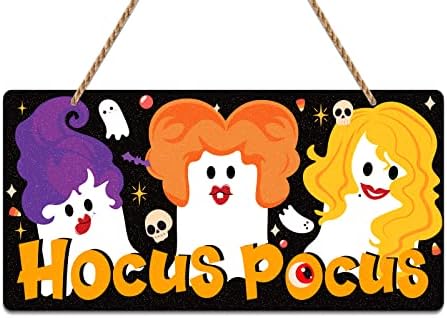 Hocus Pocus Halloween Door Decor Wreath Sign
