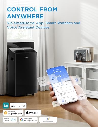 Midea Duo 14000 BTU High Efficiency Inverter Portable AC with Alexa Compatibility