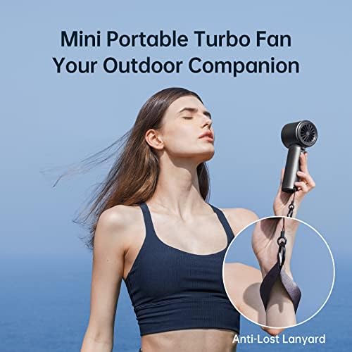 JISULIFE Portable Handheld Fan with 5000mAh Battery and Turbo Speed