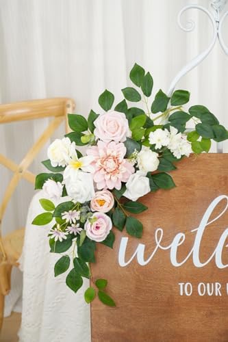 Blush Artificial Flower Garland for Wedding Decor