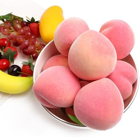 Caihao 9PCS Artificial Pink Peach Fruit Decor 1