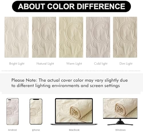 Waterproof Recliner Chair Cover for Pets Kids 236 Inch Beige