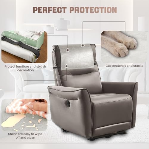 Recliner Headrest Protector Beige 17x27 Inches