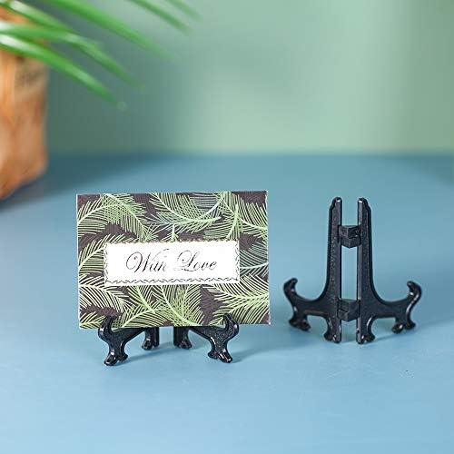 Artliving 3 Inch Black Plastic Easel Display Stand Holder 24 Pack