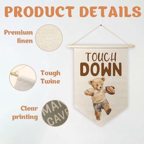 ArtisaEura Bear Football Wall Banner Decor