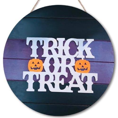 Halloween Wooden Door Hanging Sign 12 Inch Decor