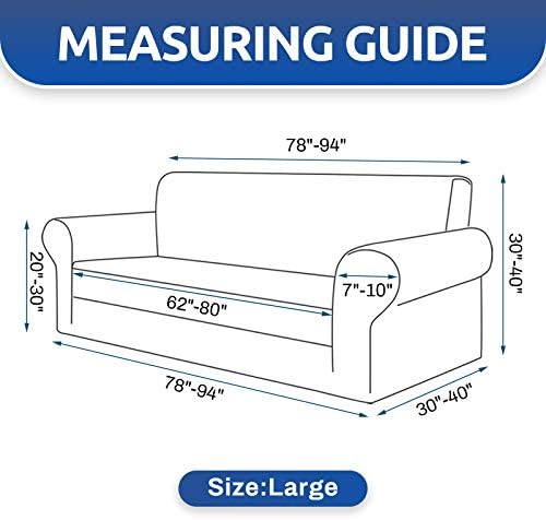 KEKUOU Stretch Sofa Cover Slipcover for 3 Cushion Sofa 1