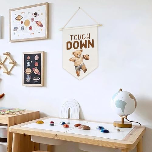 ArtisaEura Bear Football Wall Banner Decor