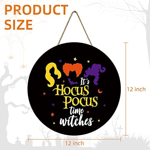 Halloween Hocus Pocus Door Sign Witches Welcome Decor