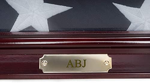 Bey-Berk Custom Personalized Solid Wood Triangle Flag Display Case