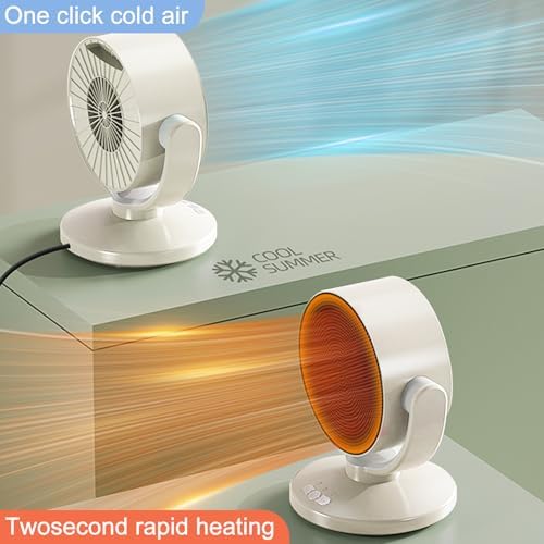 ZPSHYD Space Heater 1200W PTC Ceramic Desk Warmer with Auto Shaking Head