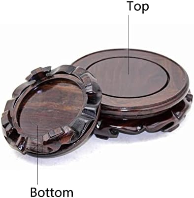 Oriental Style Wooden Display Stand Base Black Catalpa Vase Teapot Lamp Stand