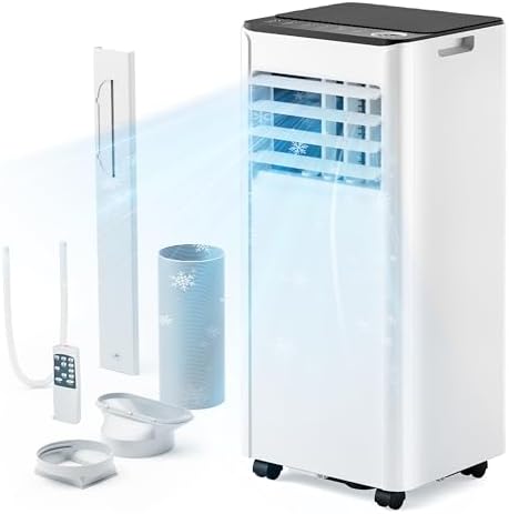 EUHOMY 8000 BTU Portable Air Conditioner with 4 Modes and 24H Timer