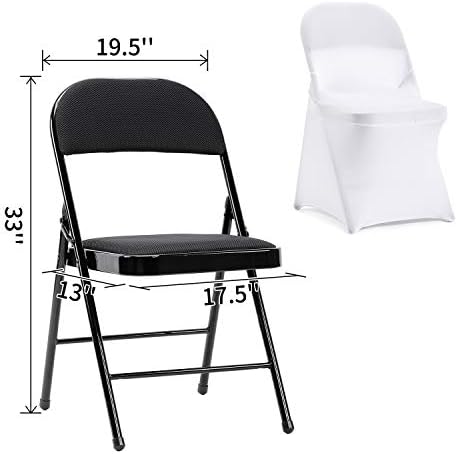 Peomeise Stretch Spandex Dining Chair Covers 12pcs White