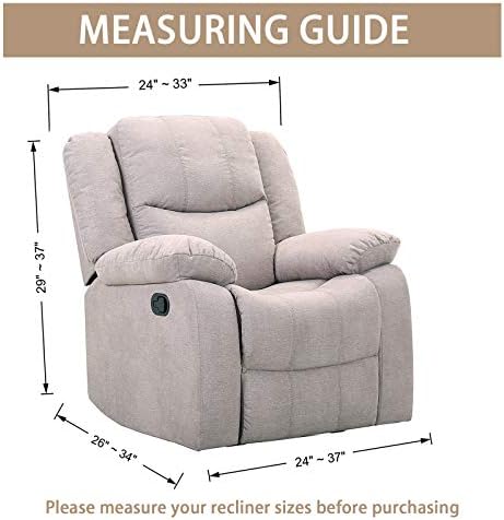 JIVINER Stretch Recliner Chair Covers 4 Piece Set Dark Gray