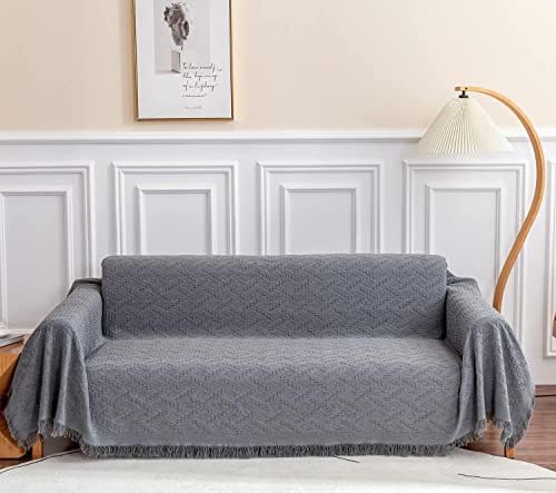 Deep Dream Sectional Couch Covers 2 Piece Set Dark Grey 1