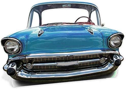 Star Cutouts Blue Car Small Cardboard Stand-Up 1