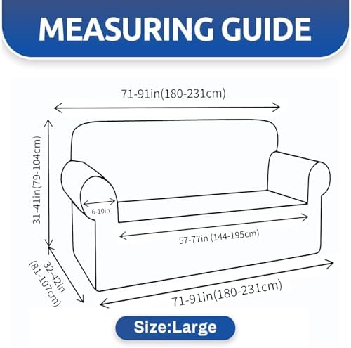YEMYHOM Sofa Slipcover with Magic Elastic and Jacquard Design