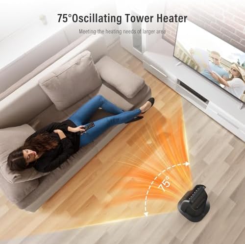 JRD 24 Inch Fast Electric Space Heater with Remote Control