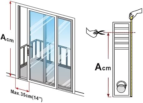 Adjustable Sliding Window Seal with Tube for Portable AC 14x91