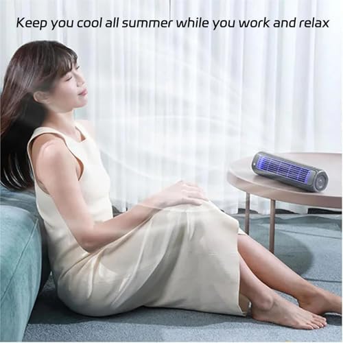 Imwing Cooling Ace Tower Fan 3 Speeds Adjustable USB Rechargeable Gray