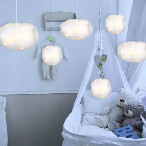 Tatuo 12 Pcs LED Clouds for Ceiling Decorations