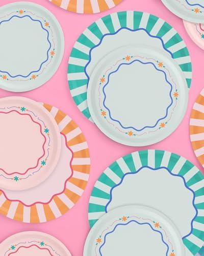 XO Fetti Italian Summer Paper Plates - 32 Pack 1