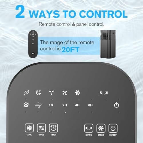 24 Incher Windowless Portable AC with 15H Timer and 120 Oscillation