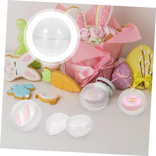 VICASKY 4sets Fillable Round Balls Plastic Storage Balls 10pcs