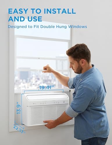 Midea 8000 BTU Smart Inverter Window Air Conditioner with Heat and Dehumidifier