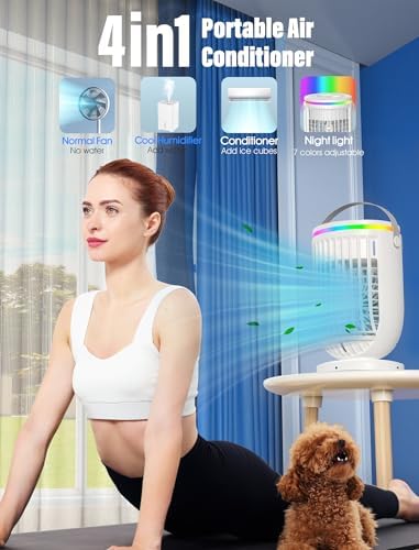 JYew Portable AC Unit with 4 in 1 Cooling and Humidifier