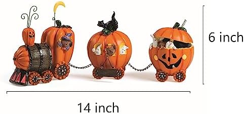 Pumpkin Express Train Halloween Decor Figurines