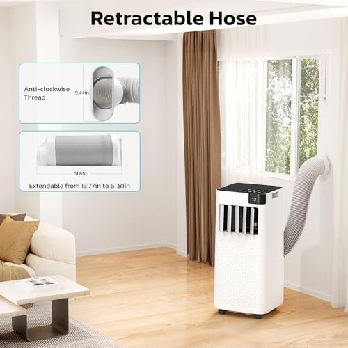 ZAFRO 8000 BTU Portable AC with 4 Modes and Remote Control