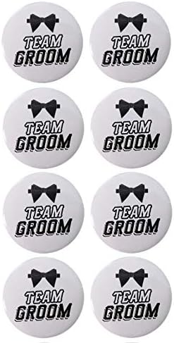 Brosash Team Groom Buttons Bachelor Party Favor Pack of 8