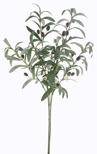 Artificial Olive Branches 28 Inches 2 pcs for Vases and Centerpieces
