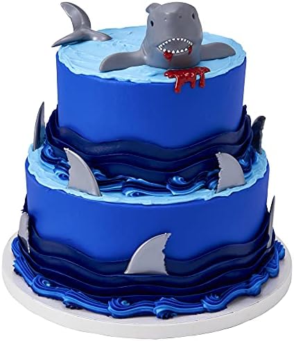 DECOPAC Shark Fin Cake Picks 72-Pack Reusable Decorations