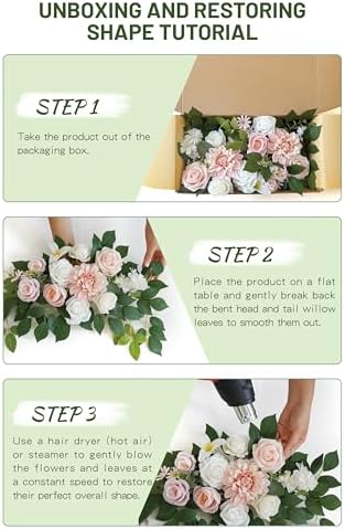 Blush Artificial Flower Garland for Wedding Decor