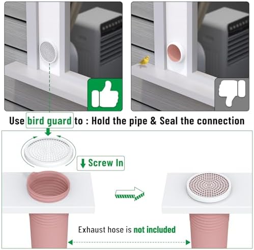 Forestchill Adjustable Window Vent Kit with Insulation Foam Panels