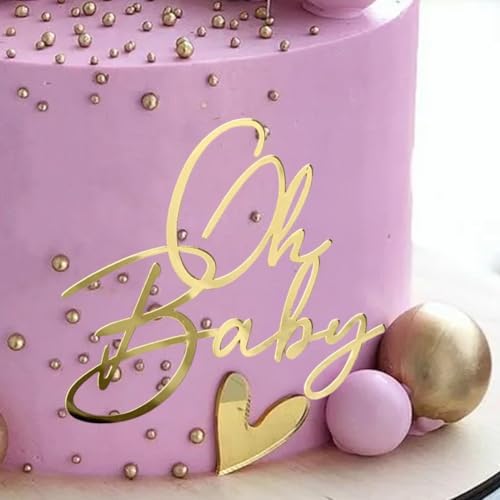 Gold Baby Shower Cake Topper Inserts 10 Pieces 1