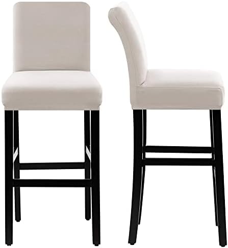 HVERSAILTEX Waterproof Bar Stool Covers Set of 4 Ivory 1